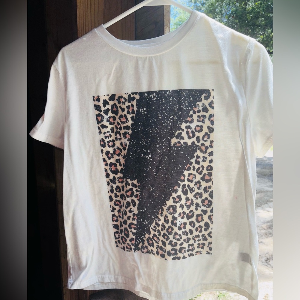 White Leopard Print T-Shirt *SOLD*